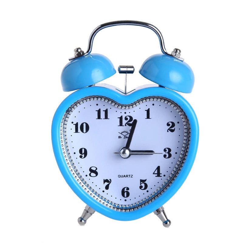 Heart Shape Bell Alarm Clock | Aesthetic Room Desk Decor