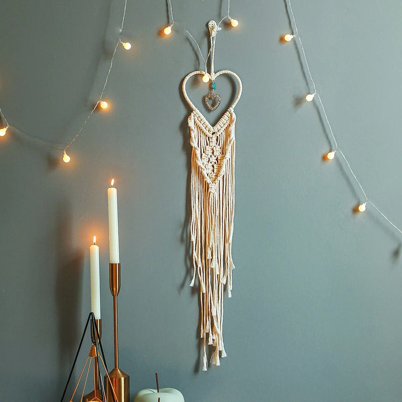 Heart Shaped Macrame Wall Hanging - Shop Online on roomtery