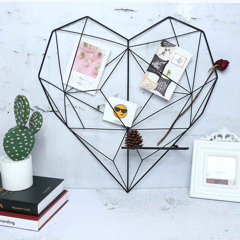 wall hanging heart shaped wire organizer roomtery
