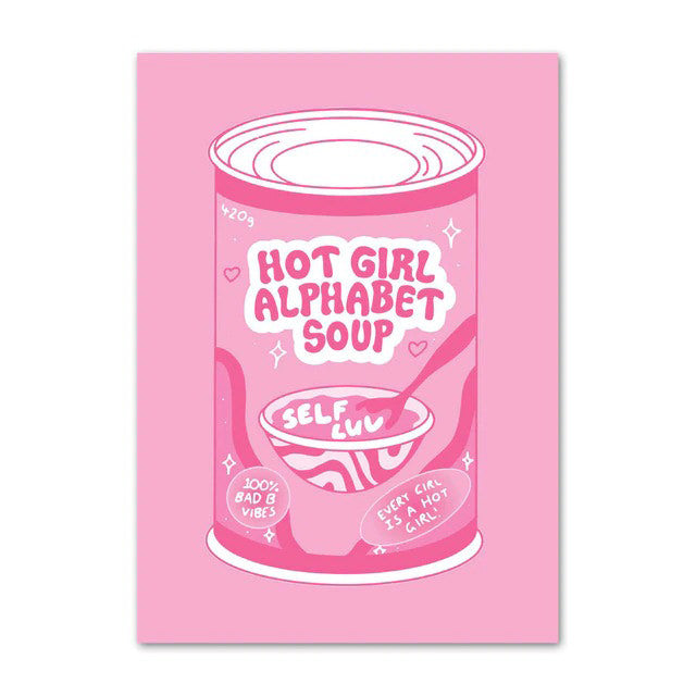 Hot Pink Girly Canvas Posters - Shop Online on roomtery