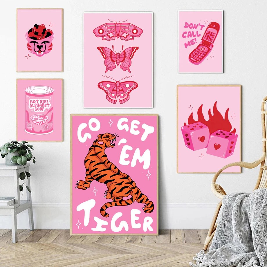 pink wall decals