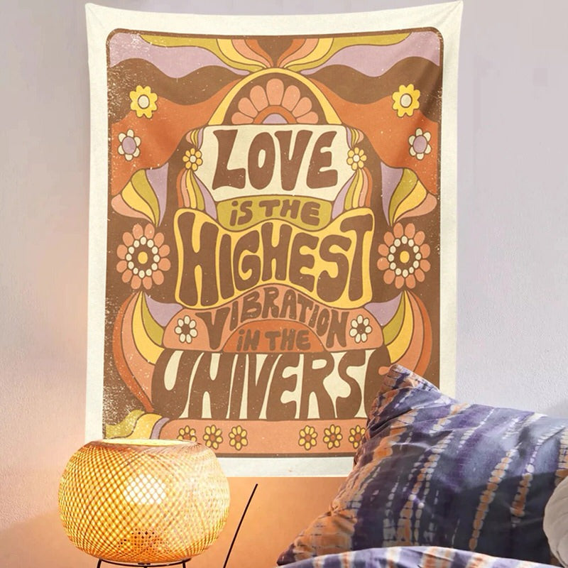 Love is Highest Vibration Tapestry Shop Online on roomtery