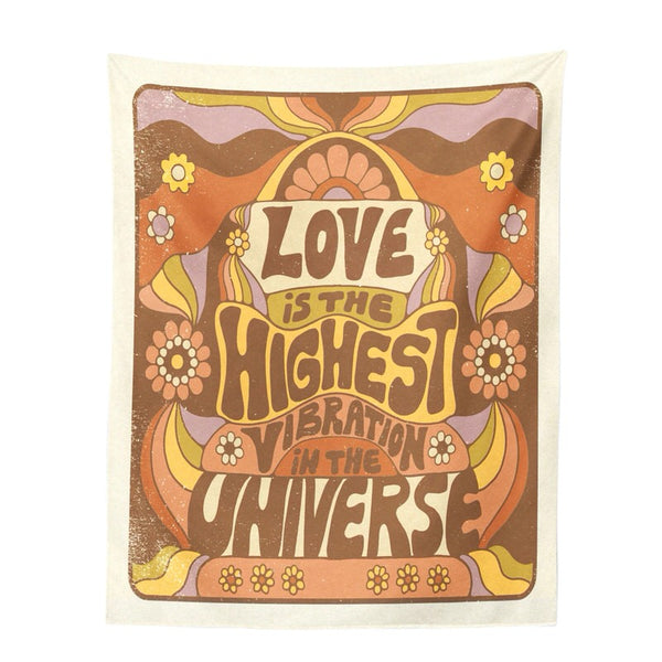 Love is Highest Vibration Tapestry Shop Online on roomtery