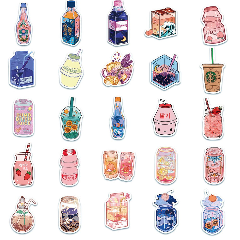 Kawaii Drinks - Stickers- – QteabunCafe