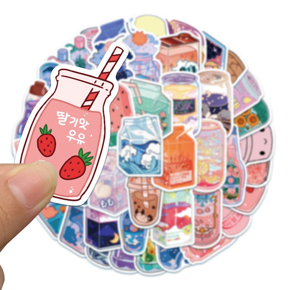 Kawaii Beverages Sticker Pack - Shop Online on roomtery