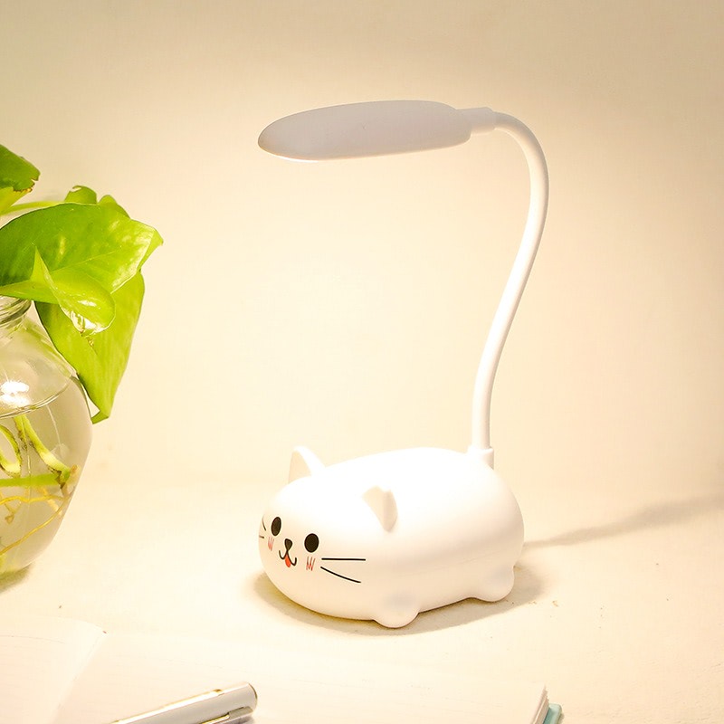 Kawaii Cat Mini Table Lamp - Shop Online on roomtery