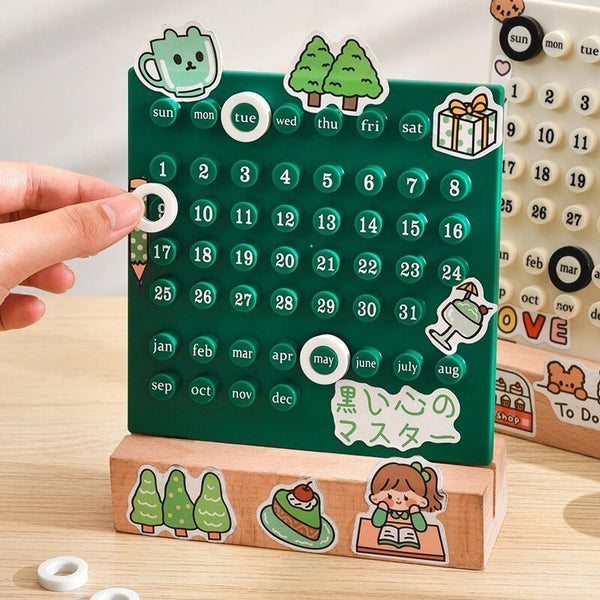 Kawaii Table Top Calendar - Shop Online on roomtery