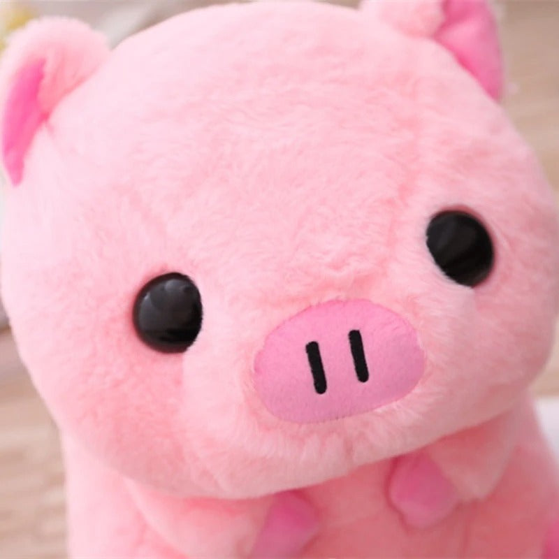 kawaii toy pink piggie plushie soft girl aesthetic room roomtery