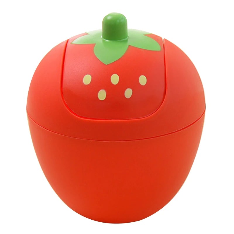 strawberry shaped desk trash can aesthetic organizer roomtery