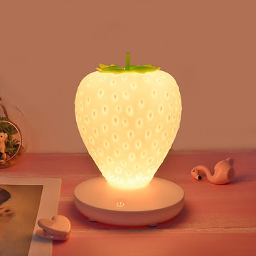 kawaii aesthetic strawberry night light lamp roomtery