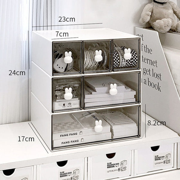 Desktop Storage Box Organizer Aesthetic Room Organizers