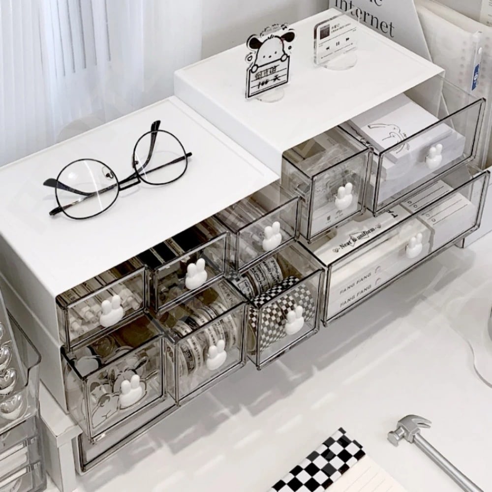 Desktop Storage Box Organizer | Aesthetic Room Organizers