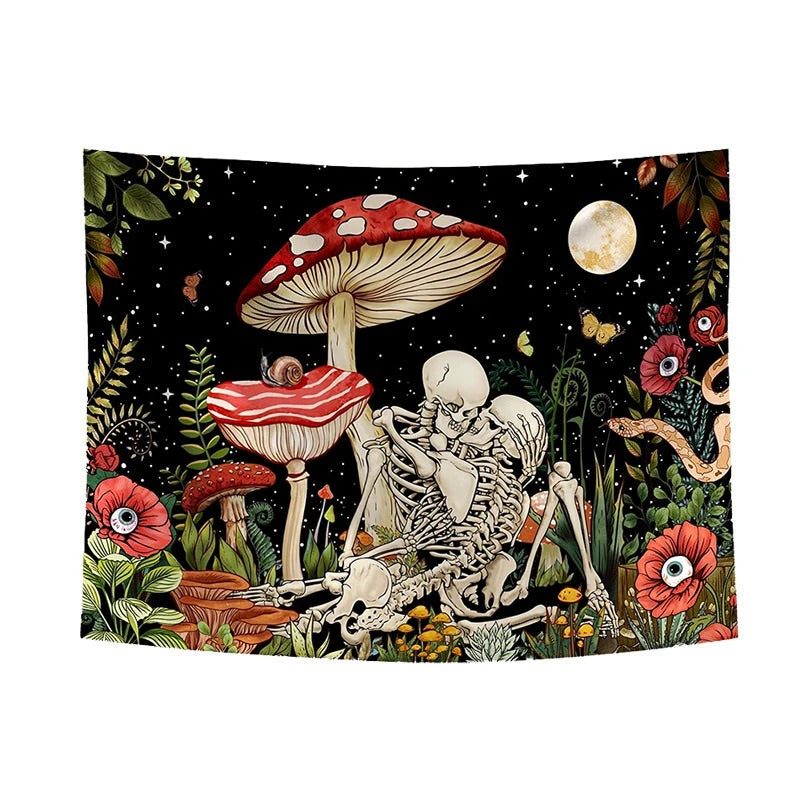 fairycore aesthetic mushroom print wall hanging tapestry decor roomtery
