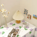 korean aesthetic pastel tulip print tablecloth roomtery