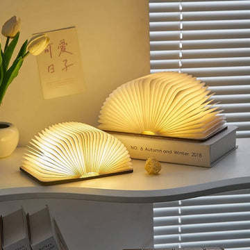 led night light paper book table top lamp roomtery