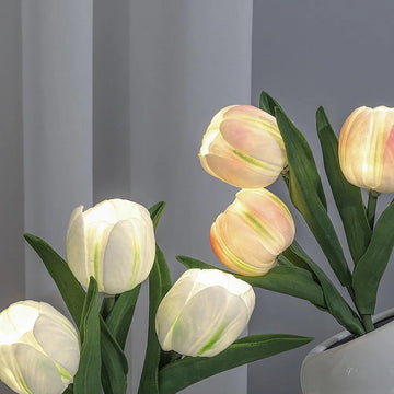led potted tulip night light flower lamp roomtery