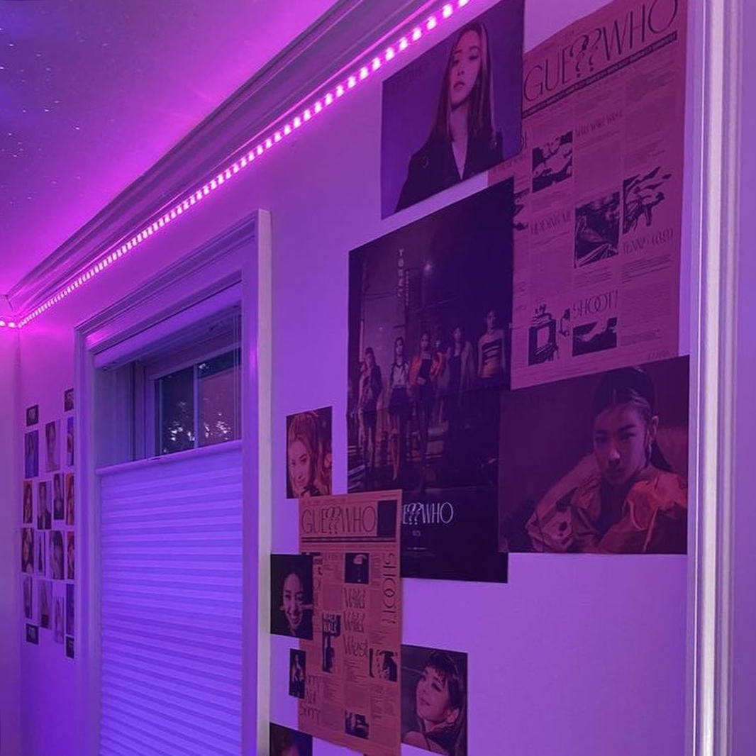led light strips in room