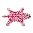 Pink Leopard Furry Accent Rug