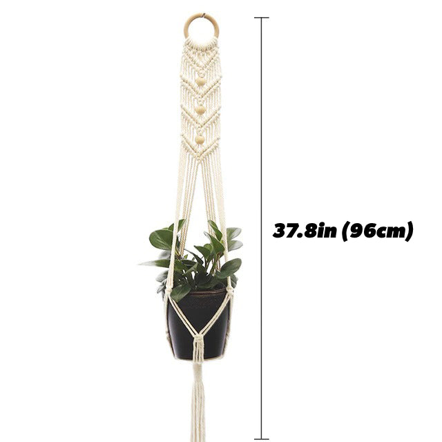 macrame plant pot hanger aesthetic room decor wall hanging plant holder roomtery