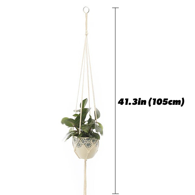 macrame plant pot hanger aesthetic room decor wall hanging plant holder roomtery