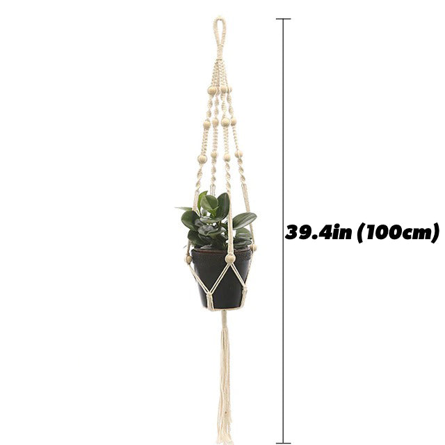 macrame plant pot hanger aesthetic room decor wall hanging plant holder roomtery