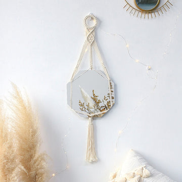 Macrame Feather Boho Wall Hanging Decor - Shop Online on roomtery