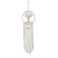 aesthetic macrame wall hanging dream catcher tree shaped inside with crystal roomtery