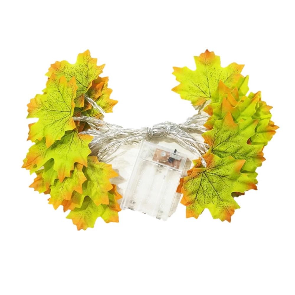 Fall Maple Leaf Garland string lights cottagecore aesthetic roomtery