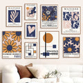 matisse morris yellow blue color themed gallery wall art aesthetic canvas posters roomtery