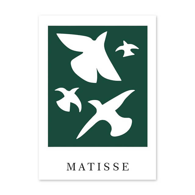 matisse cut outs green theme gallery wall art aesthetic posters roomtery