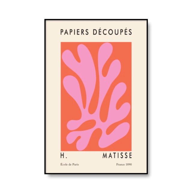 henri matisse vintage poster abstract cut out prints aesthetic room