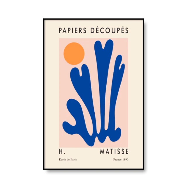 henri matisse vintage poster abstract cut out prints aesthetic room