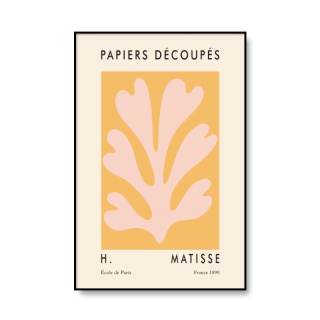 henri matisse vintage poster abstract cut out prints aesthetic room