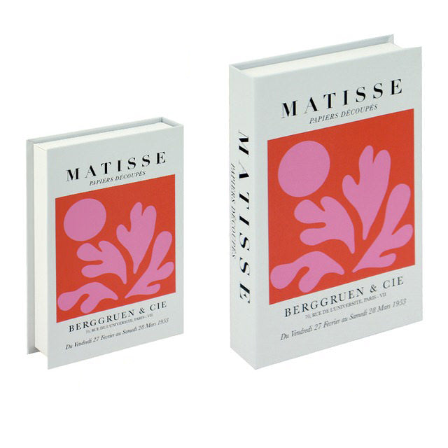 fake book matisse print shelf storage box organizer roomtery