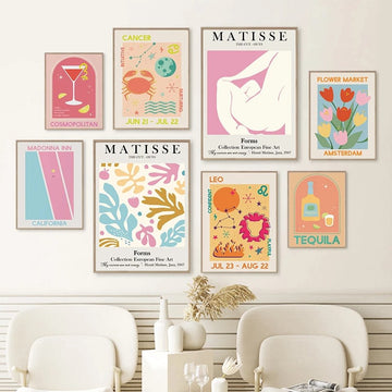 matisse cocktails summer vibes gallery wall art wall hanging aesthetic posters for room