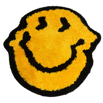 melting smiley indie aesthetic fluffy accent rug roomtery