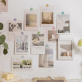 minimalist simple white wall collage cards set wall decor roomtery