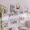 minimalist simple white wall collage cards set wall decor roomtery