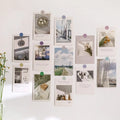 minimalist simple white wall collage cards set wall decor roomtery