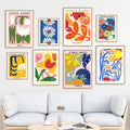 vibrant colorful flower market modern aesthetic canvas wall art prints roomtery