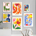 vibrant colorful flower market modern aesthetic canvas wall art prints roomtery