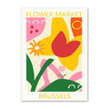 vibrant colorful flower market modern aesthetic canvas wall art prints roomtery