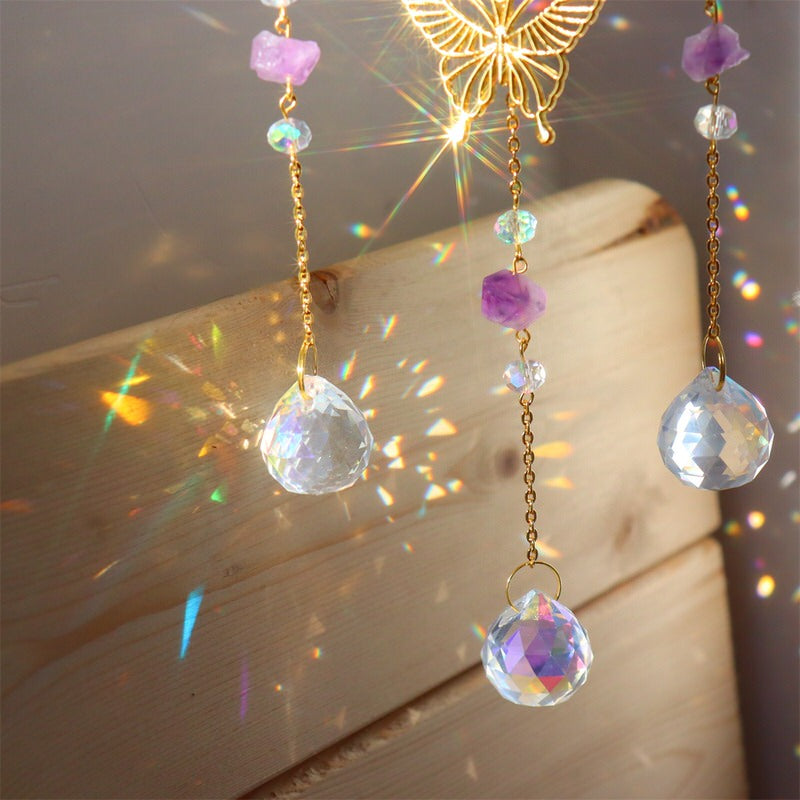 Butterflies Sun Catchers Hanging Crystals for Decoration Crystal Suncatcher