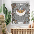 moon crystal fairycore aesthetic decor tapestry roomtery