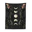 Moon Garden Mushrooms Tapestry