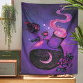 witch aesthetic wall hanging tapestry moon potion print roomtery