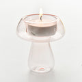 colored glass mushroom shaped tealight candle holder aesthetic room decor roomtery