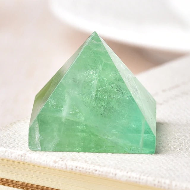 natural crystal pyramid desk decor fairycore aesthetic room roomtery