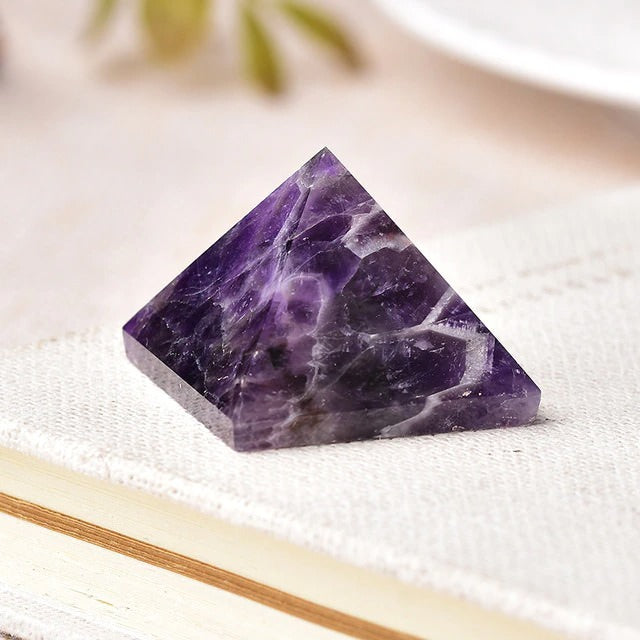 natural crystal pyramid desk decor fairycore aesthetic room roomtery