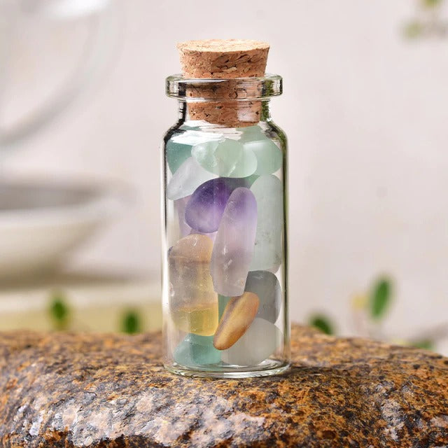 natural crystals decor flask desk accessory fairycore aesthetic room roomtery